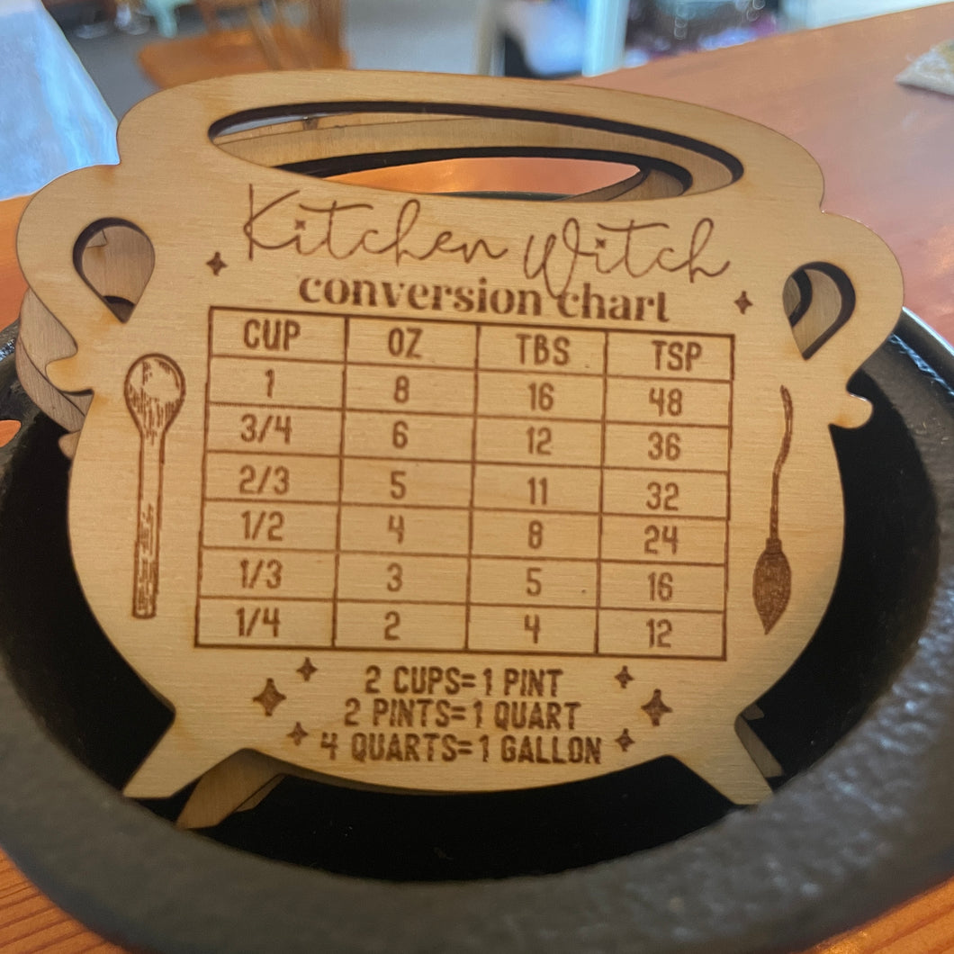 Kitchen Witch Conversion Chart Magnet