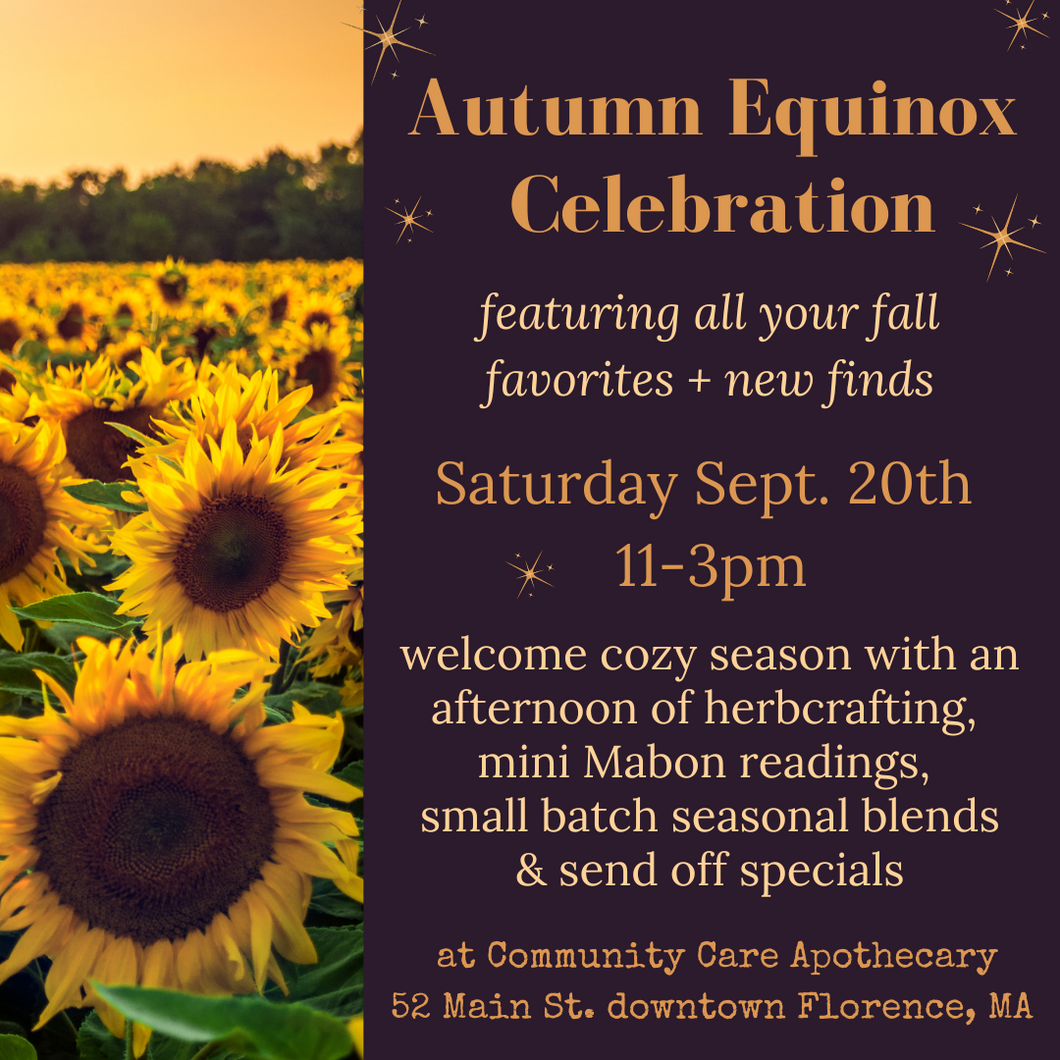 Autumn Equinox Celebration FREE to attend with optional herbcrafting fee